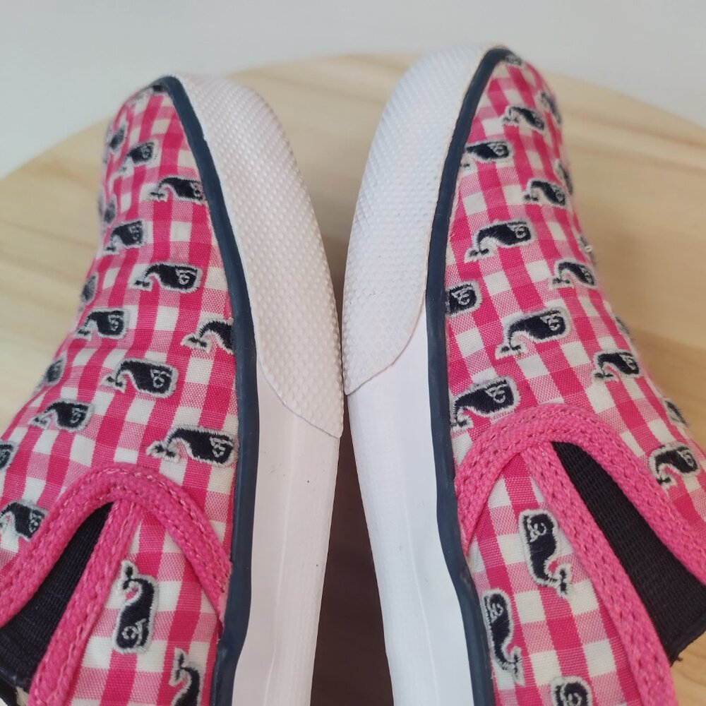 Sperry Vineyard Vines Seaside Gingham Pink & White Sneakers Big Kids US 5M - Picture 10 of 15